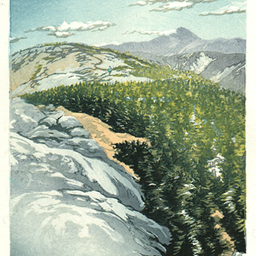“Mt. Washington from Little Haystack" Woodblock Print