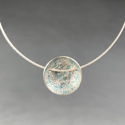 Large Enameled Souffle Pendant