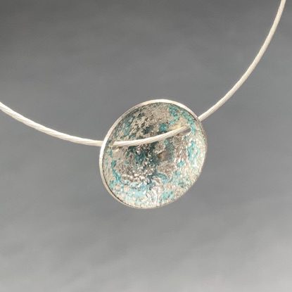 Alternative view of Large Enameled Souffle Pendant