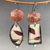 Artistic Enameled Copper Earrings