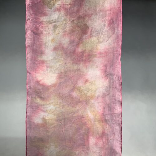 Alternative view of Crepe Silk Scarf printed with Botanicals
