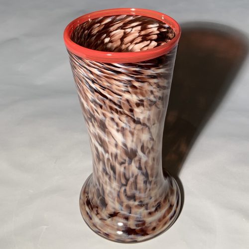 Copper Ruby Glass Vase