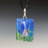 Glass Pendant with Heron Painting