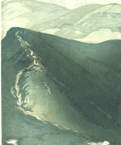 "Lakes of the Clouds" Woodblock Print