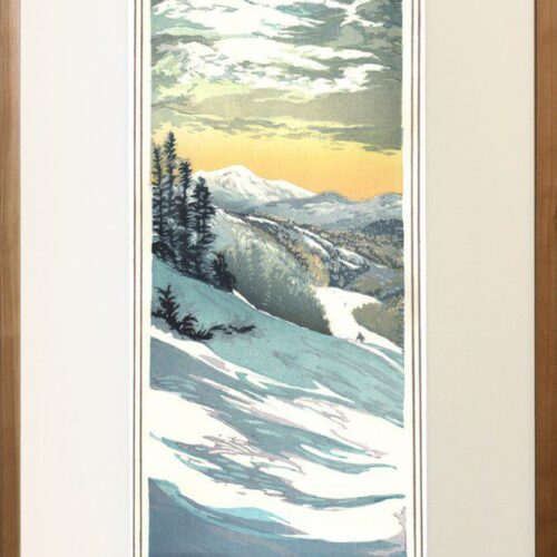 Alternative view of "Washington from Waterville" Woodblock Print