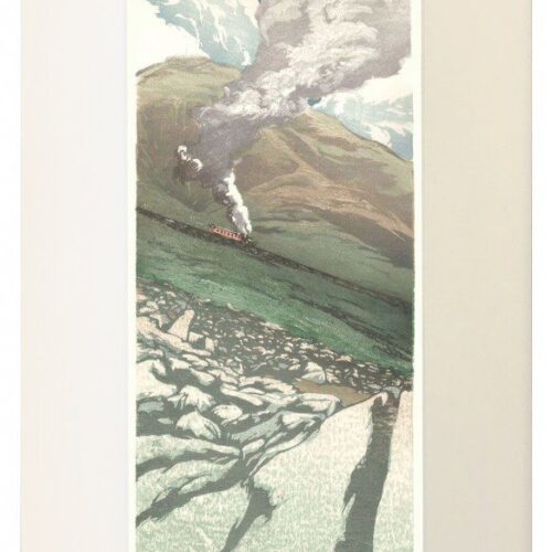 "Cog Railway" Woodblock Print - Image 4