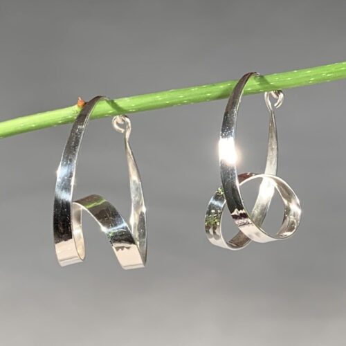 Alternative view of Curling Helix Hoop Earrings