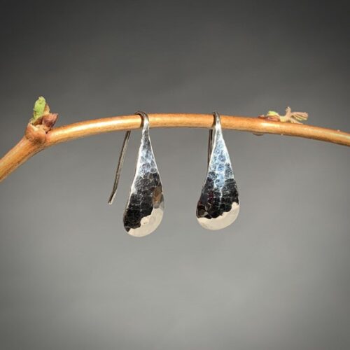 Hammered Teardrop Earrings