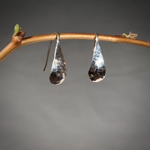 Alternative view of Hammered Teardrop Earrings