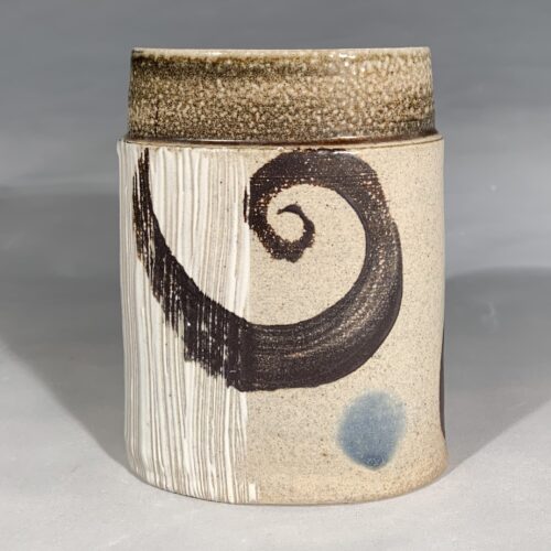 Soda Fired Oval Vase