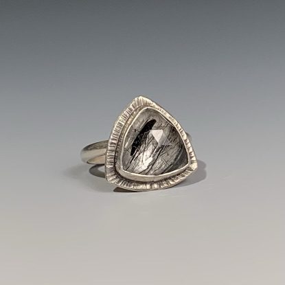 Alternative view of Tourmalinated Quartz Ring