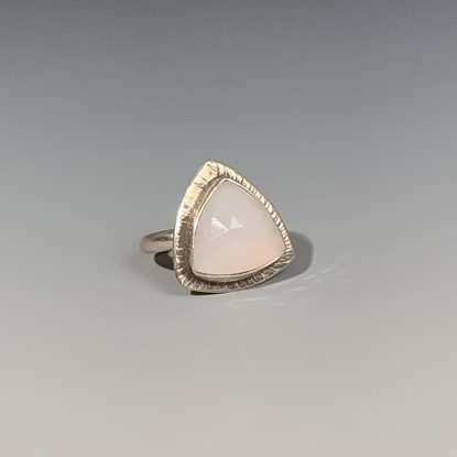 Alternative view of Yellowstone Chalcedony Ring