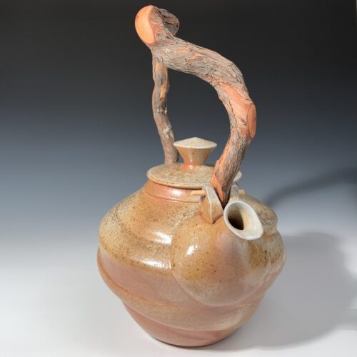 Alternative view of Woodfired Teapot with Branch Handle