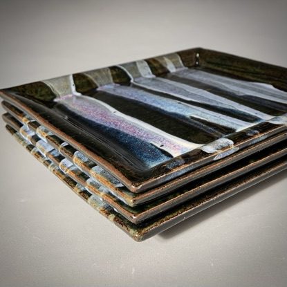 Alternative view of Black & White Small Square Plate