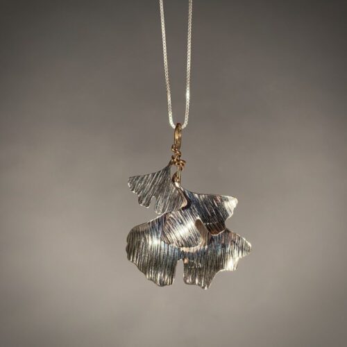 Alternative view of Ginkgo Leaf Bouquet Necklace