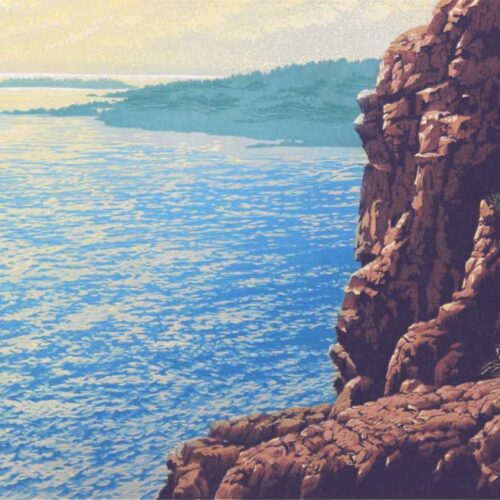 "Shining Coast" Linocut Print