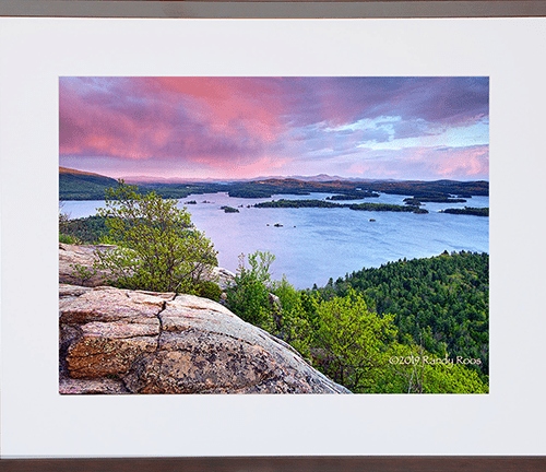 Alternative view of Squam Lake from Rattlesnake Mountain - Rock