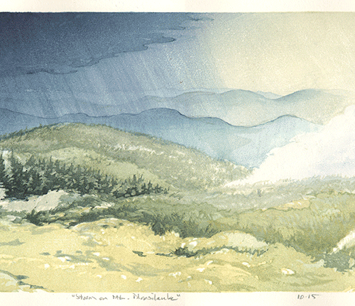 “Storm on Mt. Moosilauke" Woodblock Print