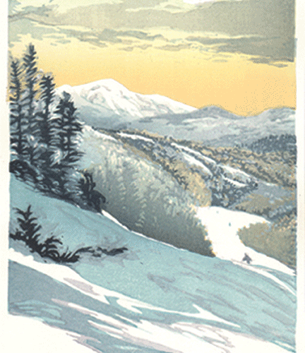 “Washington from Waterville Valley" Woodblock Print