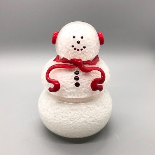 Alternative view of Glass Snowwoman Sculpture